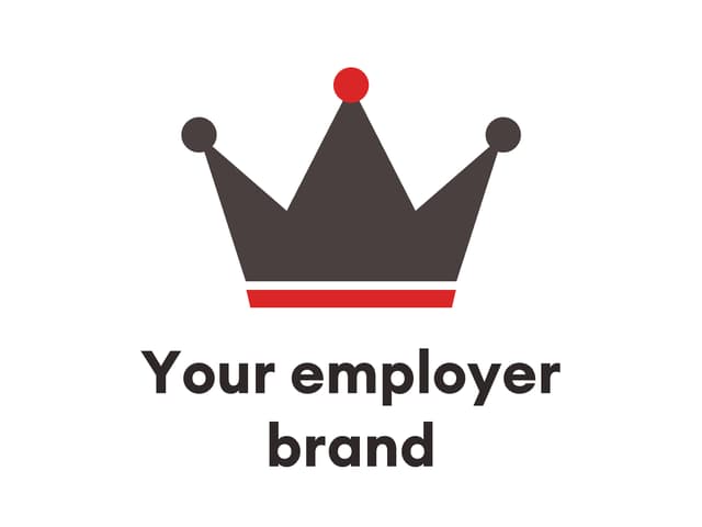 A crown in the Internasia brand colors above the words Your employer brand.